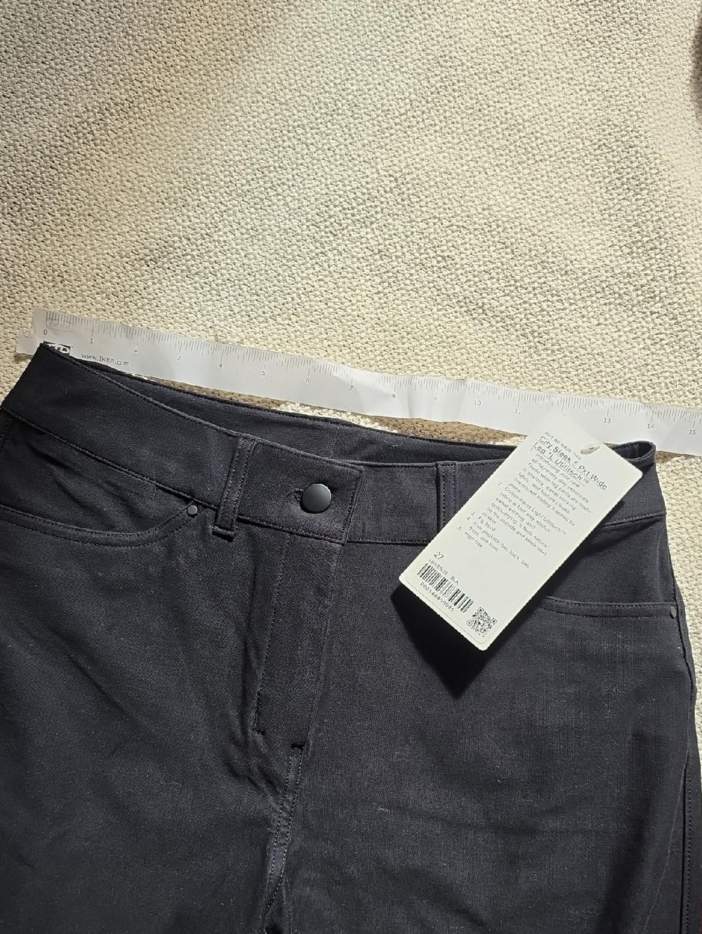lululemon athletica Black Pants with Button Detail
